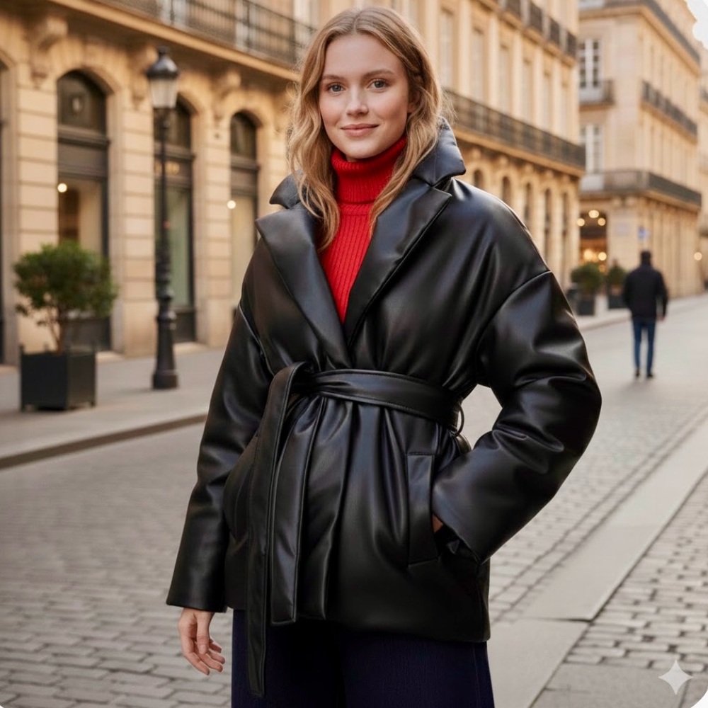 Zara Black Belted Jacket